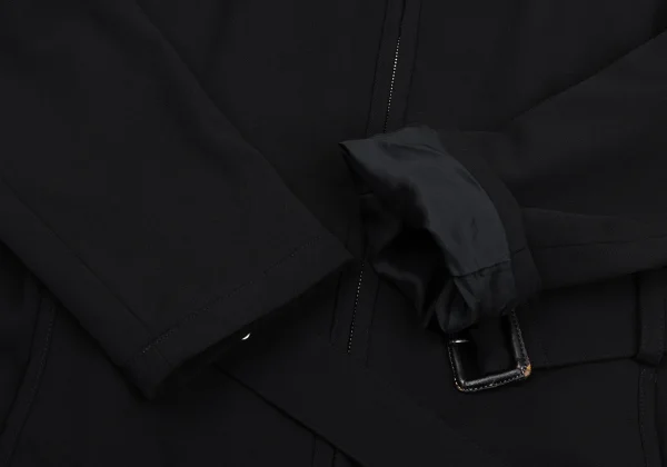 L'EQUIPE YOSHIE INABA Wool Gabardine Belted Zip-up Blouson K-169596_006