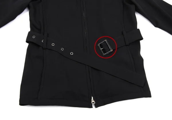 L'EQUIPE YOSHIE INABA Wool Gabardine Belted Zip-up Blouson K-169596_007