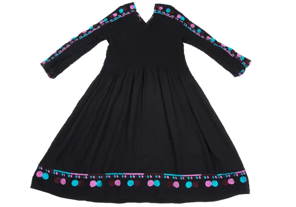 ISSEY MIYAKE me Embroidery Design Cauliflower Switching Dress K-169598_002