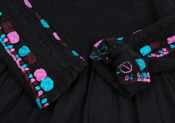 ISSEY MIYAKE me Embroidery Design Cauliflower Switching Dress K-169598_006