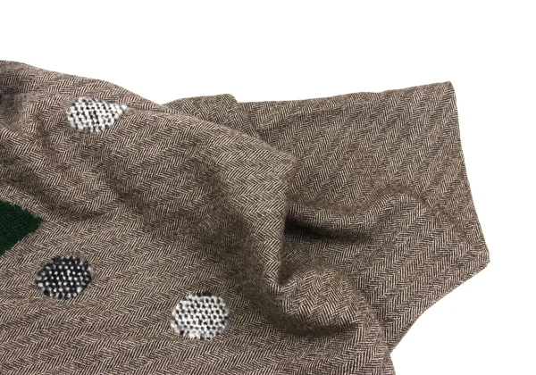 ISSEY MIYAKE me Dot Leaf Embroidery Herringbone Cardigan K-169599_006