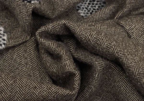 ISSEY MIYAKE me Dot Leaf Embroidery Herringbone Cardigan K-169599_013