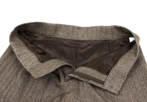 ISSEY MIYAKE me Dot Leaf Embroidery Herringbone Half Pants K-169600_004