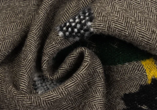 ISSEY MIYAKE me Dot Leaf Embroidery Herringbone Cardigan & Half Pants K-169601_019