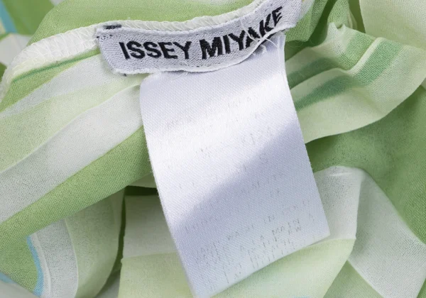 ISSEY MIYAKE Wrinkled Pleats See-through Stripe T-shirt K-169602_012