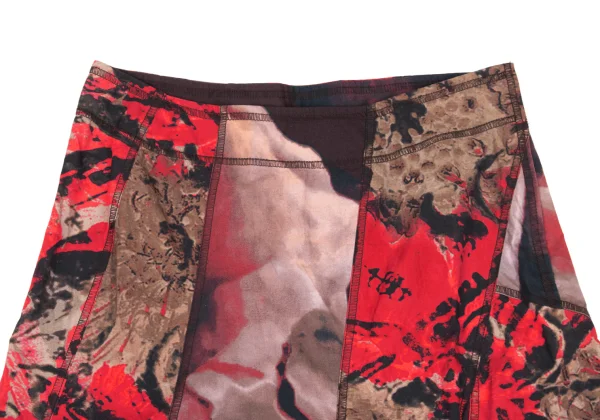 ISSEY MIYAKE Cotton Graphic Print Skirt K-169604_003