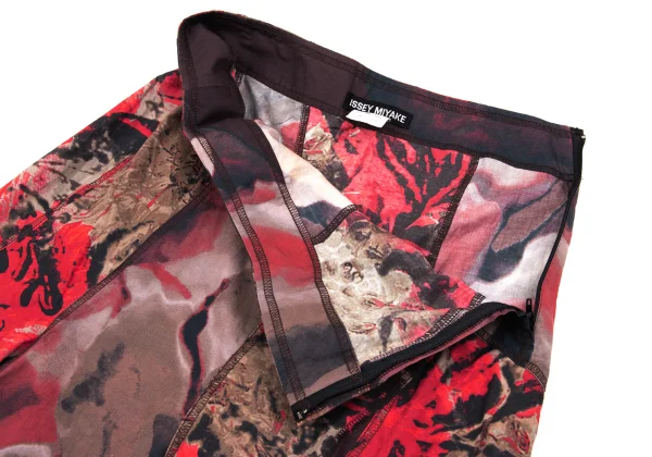 ISSEY MIYAKE Cotton Graphic Print Skirt K-169604_004