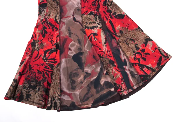 ISSEY MIYAKE Cotton Graphic Print Skirt K-169604_005