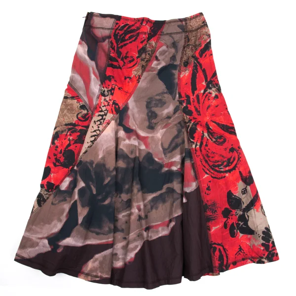 ISSEY MIYAKE Cotton Graphic Print Skirt K-169604_008