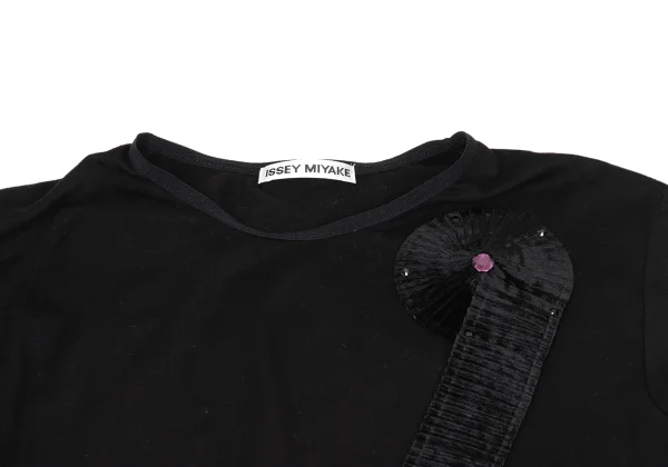 ISSEY MIYAKE Bijou Tape Decorated Stretch Dress K-169608_004