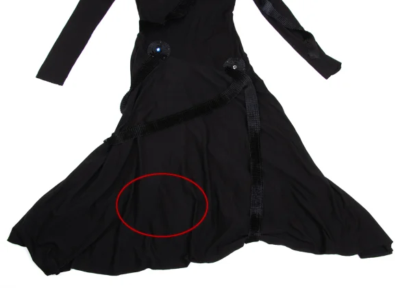 ISSEY MIYAKE Bijou Tape Decorated Stretch Dress K-169608_009