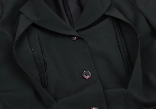 ISSEY MIYAKE Wool Dart Design Stretch Jacket K-169609_010