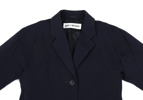 ISSEY MIYAKE Wool Diamond Switching Jacket K-169610_003
