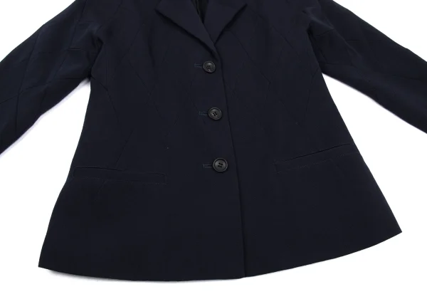 ISSEY MIYAKE Wool Diamond Switching Jacket K-169610_008