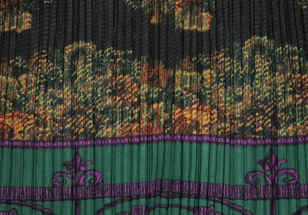 PLEATS PLEASE Graphic Print Wave Buttonless Cardigan K-169611_011