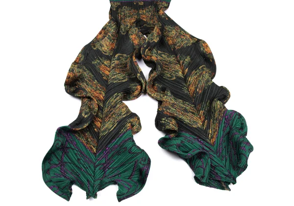 PLEATS PLEASE Graphic Print Wave Pants K-169612_005