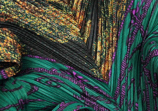 PLEATS PLEASE Graphic Print Wave Pants K-169612_006