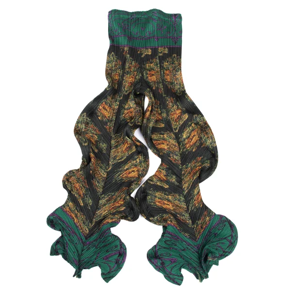 PLEATS PLEASE Graphic Print Wave Pants K-169612_009