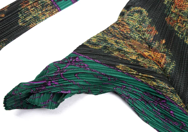 PLEATS PLEASE Graphic Print Wave Cardigan & Pants K-169613_008