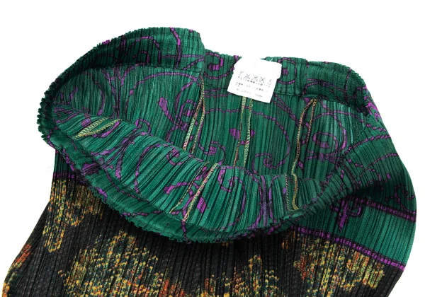 PLEATS PLEASE Graphic Print Wave Cardigan & Pants K-169613_013