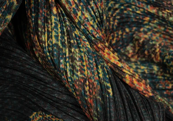 PLEATS PLEASE Graphic Print Wave Cardigan & Pants K-169613_019