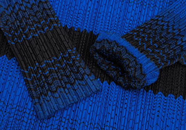 PLEATS PLEASE Gradient Stripe Mesh T Shirt K-169614_006