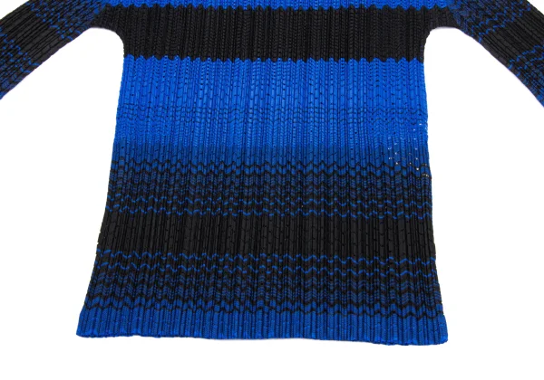 PLEATS PLEASE Gradient Stripe Mesh T Shirt K-169614_007