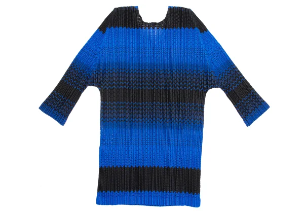 PLEATS PLEASE Gradient Stripe Mesh T Shirt K-169614_009