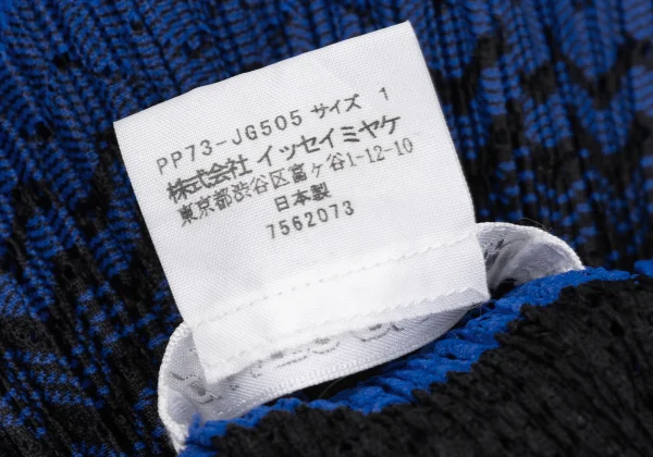 PLEATS PLEASE Gradient Stripe Mesh Flare Skirt K-169615_012