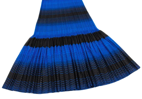 PLEATS PLEASE Gradient Stripe Mesh T Shirt & Skirt K-169616_014