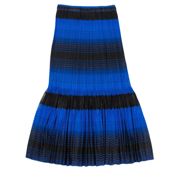 PLEATS PLEASE Gradient Stripe Mesh T Shirt & Skirt K-169616_016