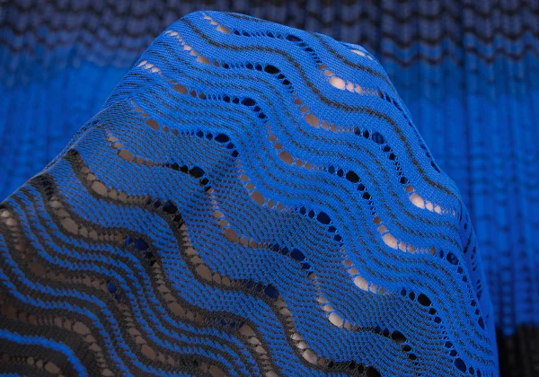 PLEATS PLEASE Gradient Stripe Mesh T Shirt & Skirt K-169616_018