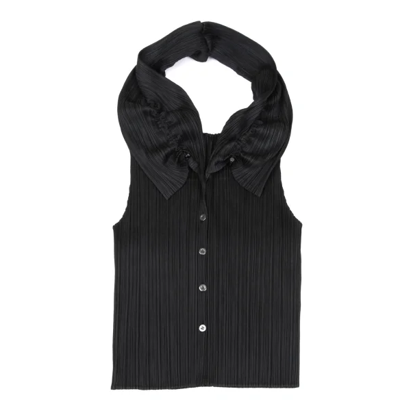 PLEATS PLEASE Gather Collar Sleeveless Shirt K-169617_002
