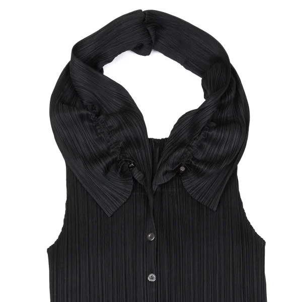 PLEATS PLEASE Gather Collar Sleeveless Shirt K-169617_003