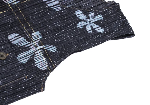 PLEATS PLEASE Denim Transfer Print Sleeveless Dress K-169619_005