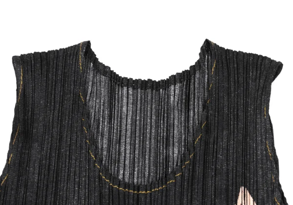 PLEATS PLEASE Musical Note Print Sleeveless Dress K-169620_004