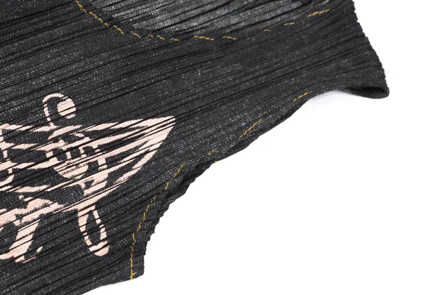 PLEATS PLEASE Musical Note Print Sleeveless Dress K-169620_005