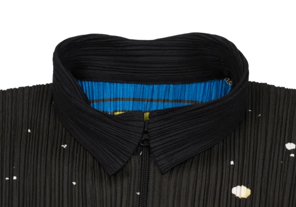 PLEATS PLEASE American Comics Print Double Zip Coat K-169622_004