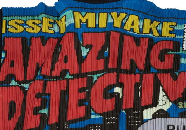 PLEATS PLEASE American Comics Print Double Zip Coat K-169622_012