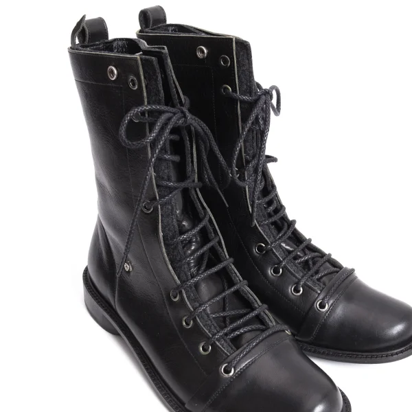 Y's Felt Layered Leather Boots K-169625_011