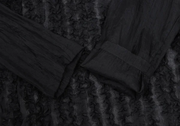 COMME des GARCONS Front Ruffle Taped Sheer Top K-169633_005