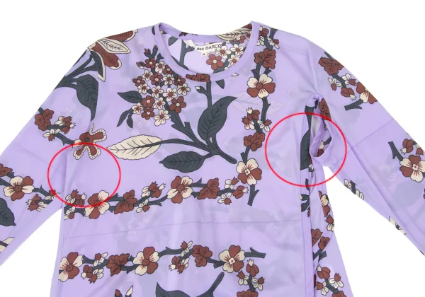 COMME des GARCONS Front Opening Design Botanical Printed T-shirt K-169634_003