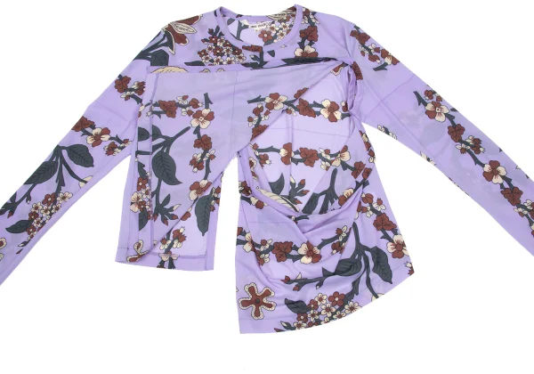 COMME des GARCONS Front Opening Design Botanical Printed T-shirt K-169634_014