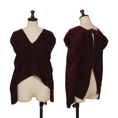 COMME des GARCONS Velvet Knot Neck Blouse
