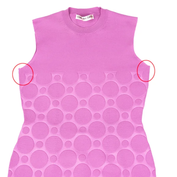 COMME des GARCONS Poly Dot Jacquard Sleeveless Knit Tunic K-169638_003