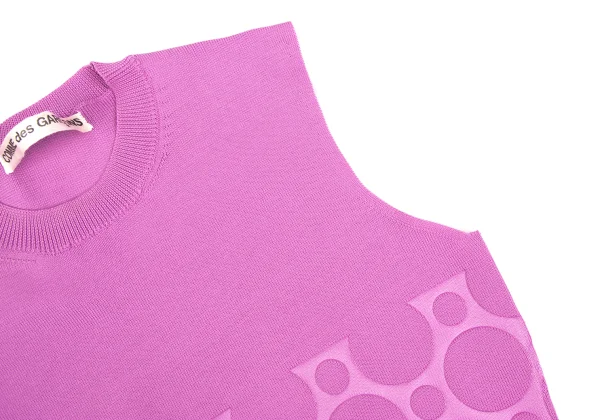 COMME des GARCONS Poly Dot Jacquard Sleeveless Knit Tunic K-169638_008