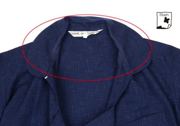 COMME des GARCONS Wool Check Woven Draped Shirt Dress K-169640_005