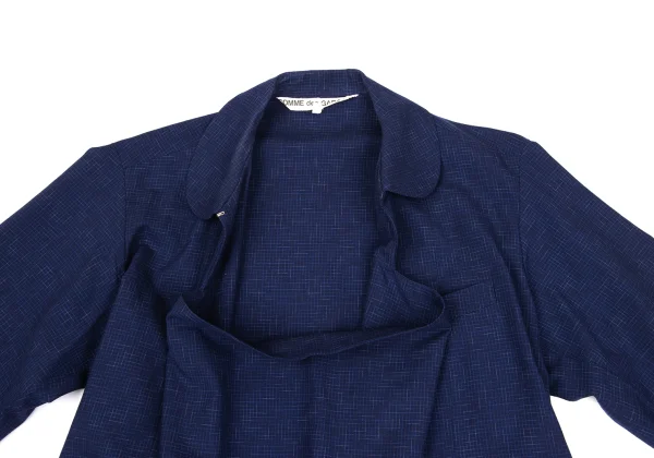 COMME des GARCONS Wool Check Woven Draped Shirt Dress K-169640_008