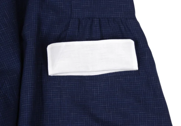 COMME des GARCONS Wool Check Woven Draped Shirt Dress K-169640_013