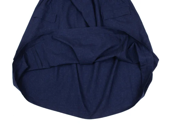 COMME des GARCONS Wool Check Woven Draped Shirt Dress K-169640_014